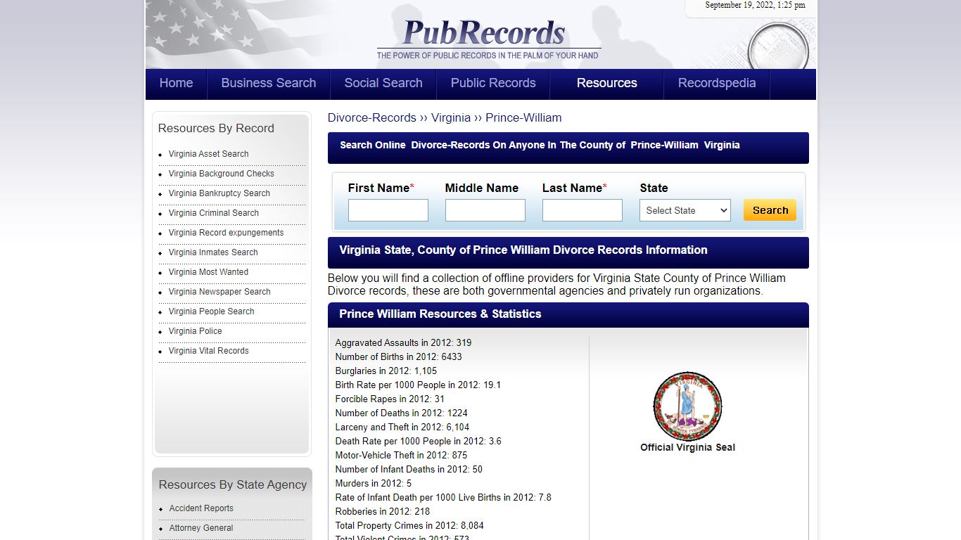 Prince William County, Virginia Divorce Records - Pubrecords.com